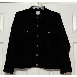 Vintage Y2K Christopher & Banks Black Trucker-Style Jacket, Size XL